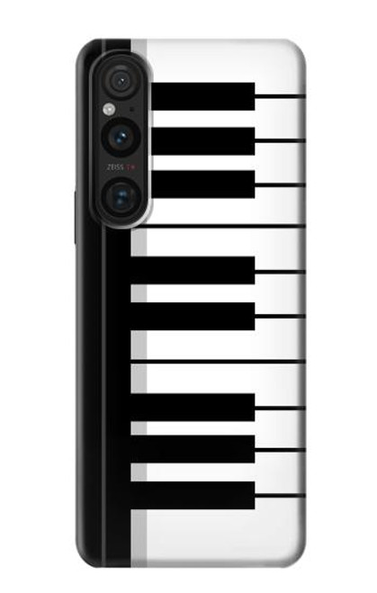 S3078 Black and White Piano Keyboard Case For Sony Xperia 1 V