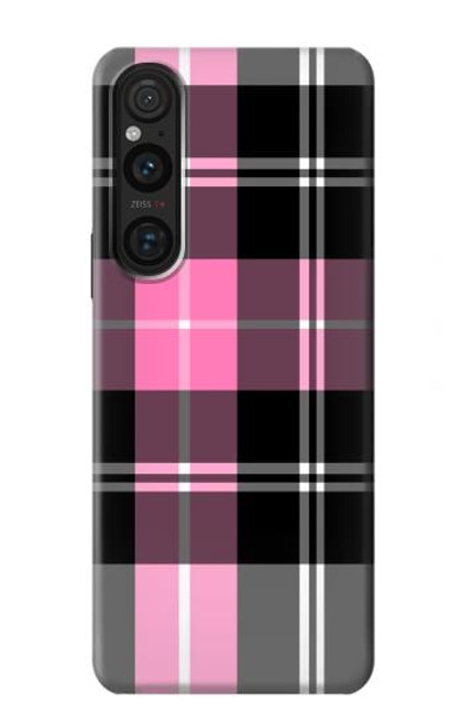 S3091 Pink Plaid Pattern Case For Sony Xperia 1 V