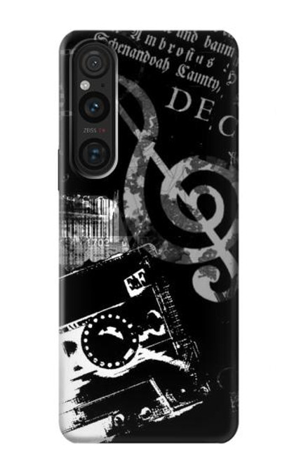 S3197 Music Cassette Note Case For Sony Xperia 1 V