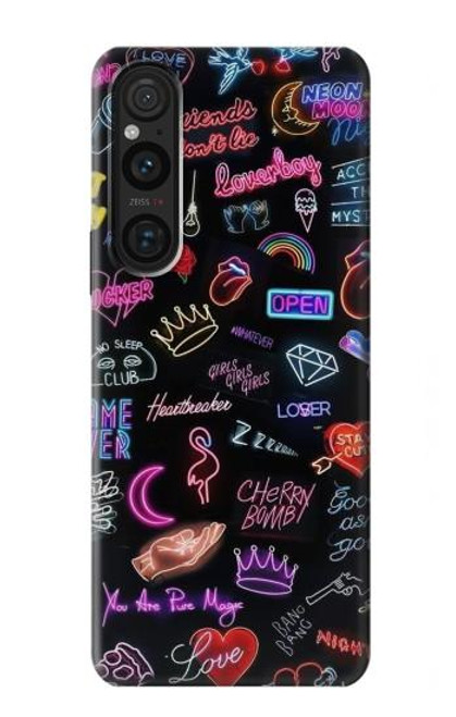 S3433 Vintage Neon Graphic Case For Sony Xperia 1 V