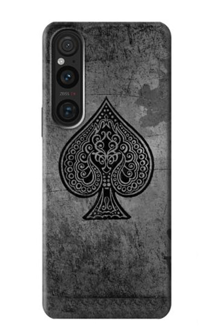 S3446 Black Ace Spade Case For Sony Xperia 1 V