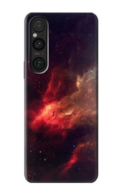 S3897 Red Nebula Space Case For Sony Xperia 1 V