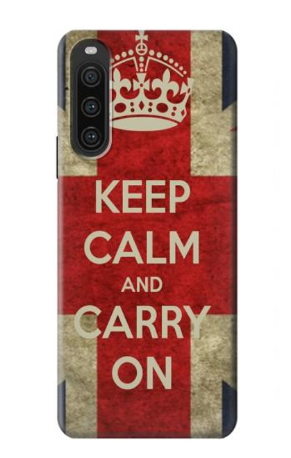 S0674 Keep Calm and Carry On Case For Sony Xperia 10 V