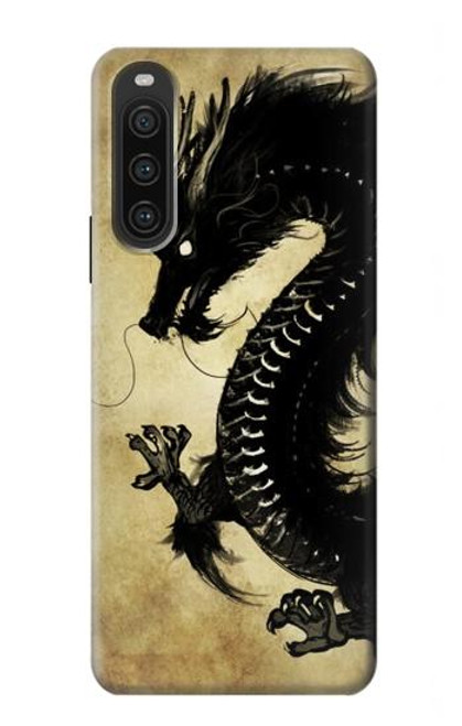 S1482 Black Dragon Painting Case For Sony Xperia 10 V