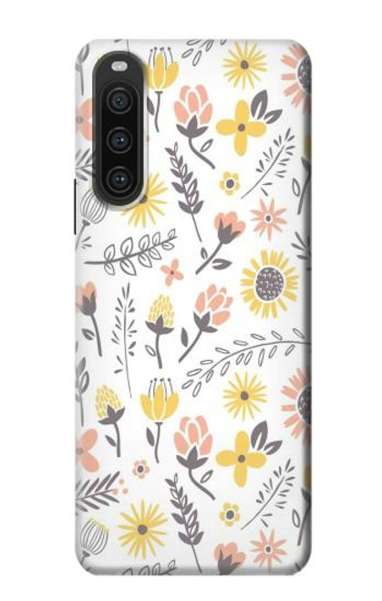 S2354 Pastel Flowers Pattern Case For Sony Xperia 10 V