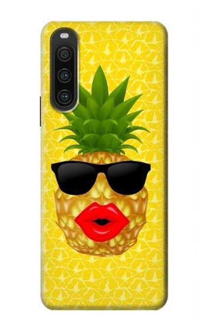 S2443 Funny Pineapple Sunglasses Kiss Case For Sony Xperia 10 V