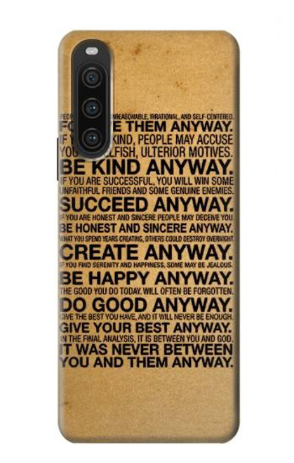 S2513 Mother Teresa Anyway Quotes Case For Sony Xperia 10 V