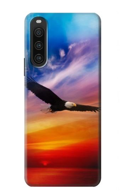 S3841 Bald Eagle Flying Colorful Sky Case For Sony Xperia 10 V