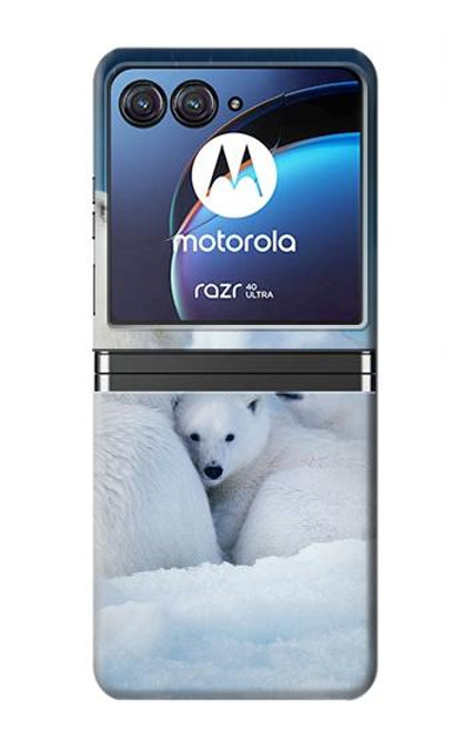 S0285 Polar Bear Family Arctic Case For Motorola Razr 40 Ultra
