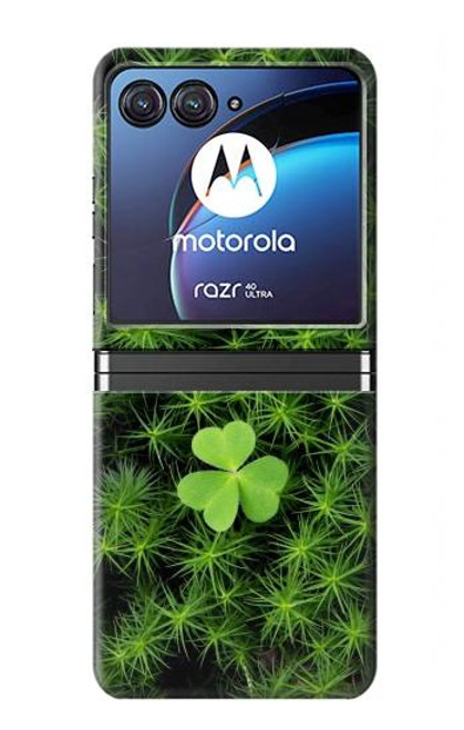 S0358 Clover Lucky Leaf Case For Motorola Razr 40 Ultra