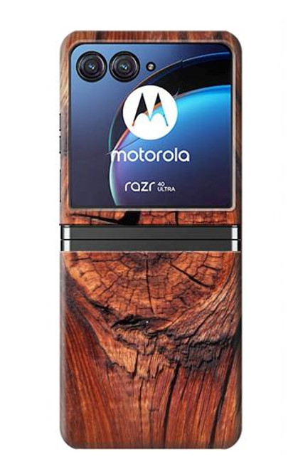 S0603 Wood Graphic Printed Case For Motorola Razr 40 Ultra