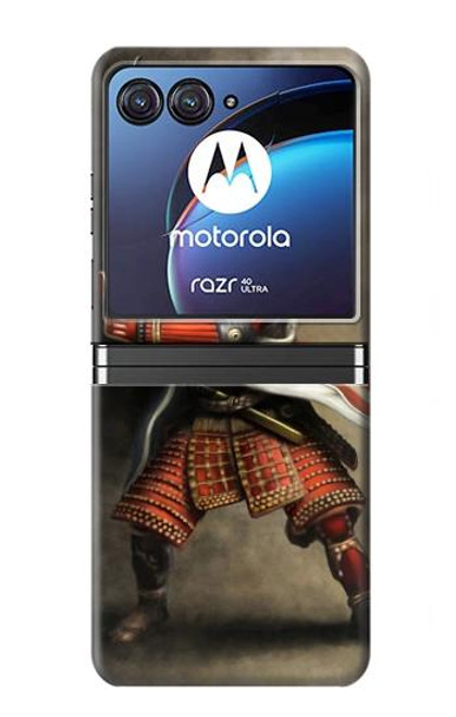 S0796 Japan Red Samurai Case For Motorola Razr 40 Ultra