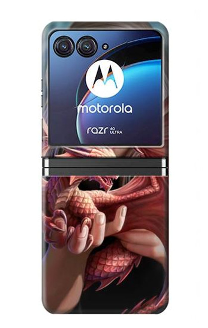 S1237 Baby Red Fire Dragon Case For Motorola Razr 40 Ultra