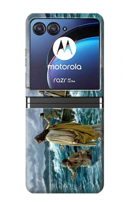 S1722 Jesus Walk on The Sea Case For Motorola Razr 40 Ultra