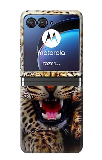 S1932 Blue Eyed Leopard Case For Motorola Razr 40 Ultra