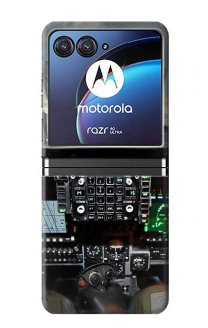 S2435 Fighter Jet Aircraft Cockpit Case For Motorola Razr 40 Ultra