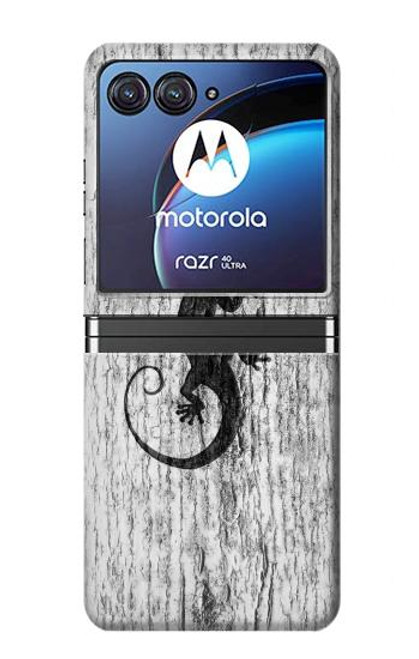 S2446 Gecko Wood Graphic Printed Case For Motorola Razr 40 Ultra