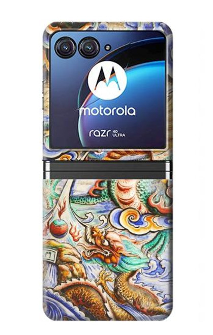 S2584 Traditional Chinese Dragon Art Case For Motorola Razr 40 Ultra