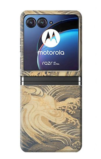 S2680 Japan Art Obi With Stylized Waves Case For Motorola Razr 40 Ultra