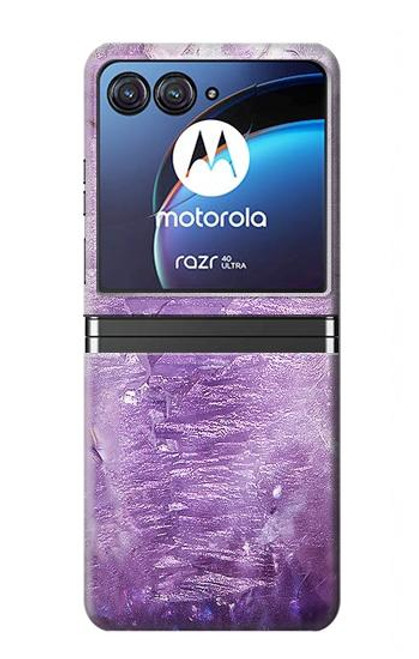 S2690 Amethyst Crystals Graphic Printed Case For Motorola Razr 40 Ultra