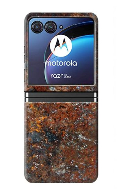 S2714 Rust Steel Texture Graphic Printed Case For Motorola Razr 40 Ultra