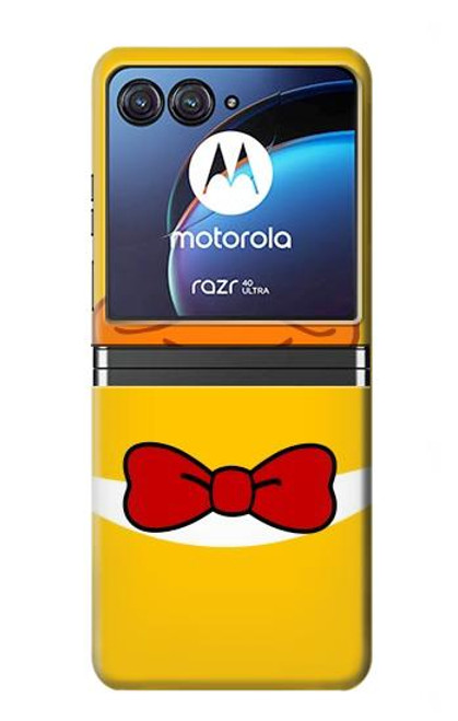 S2760 Yellow Duck Tuxedo Cartoon Case For Motorola Razr 40 Ultra