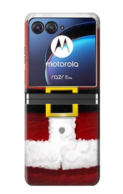S2846 Christmas Santa Red Suit Case For Motorola Razr 40 Ultra