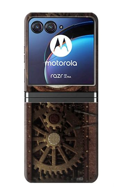 S3221 Steampunk Clock Gears Case For Motorola Razr 40 Ultra
