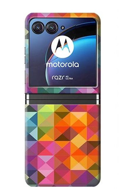 S3477 Abstract Diamond Pattern Case For Motorola Razr 40 Ultra