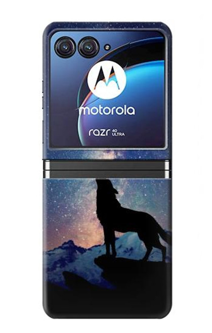 S3555 Wolf Howling Million Star Case For Motorola Razr 40 Ultra