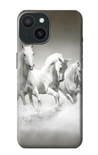 S0933 White Horses Case For iPhone 15