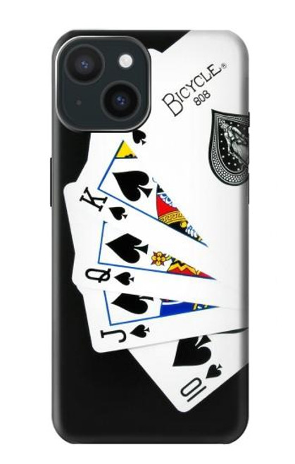 S1078 Poker Royal Straight Flush Case For iPhone 15