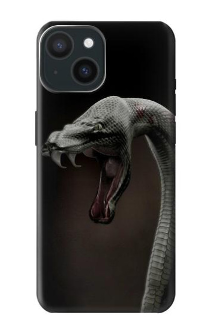 S1597 Black Mamba Snake Case For iPhone 15