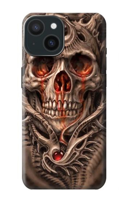 S1675 Skull Blood Tattoo Case For iPhone 15