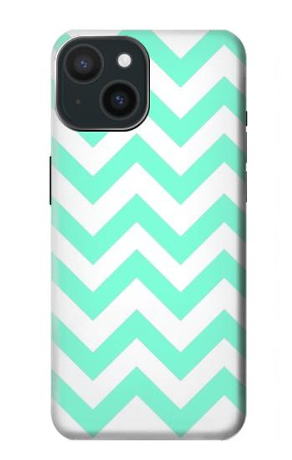 S1723 Mint Chevron Zigzag Case For iPhone 15