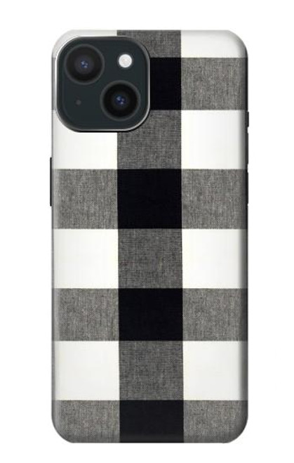 S2842 Black and White Buffalo Check Pattern Case For iPhone 15