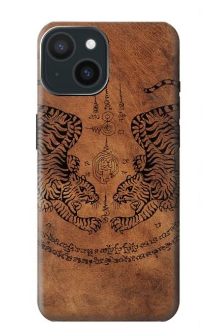 S3209 Sak Yant Twin Tiger Case For iPhone 15