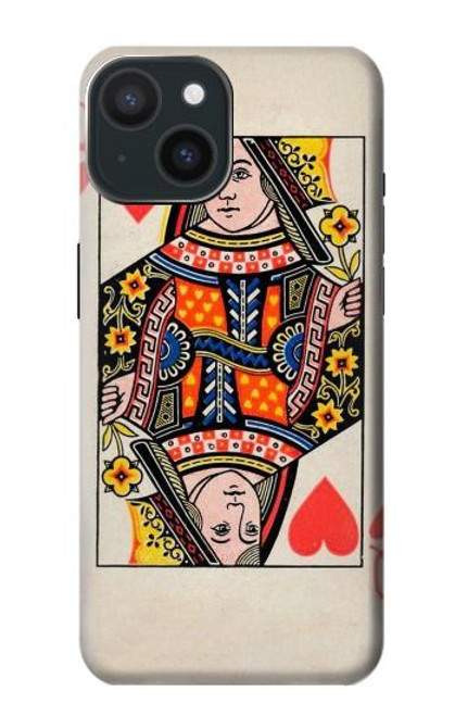 S3429 Queen Hearts Card Case For iPhone 15