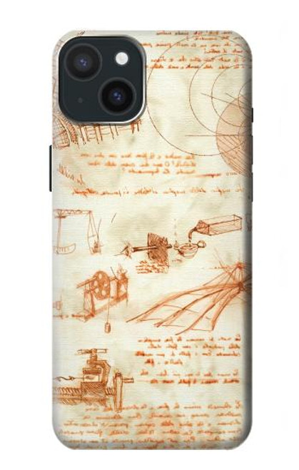 S0566 Technical Drawing Da Vinci Case For iPhone 15 Plus