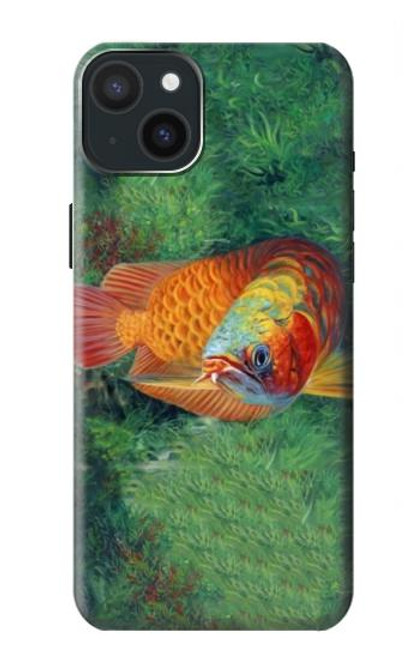 S1157 Red Arowana Fish Case For iPhone 15 Plus