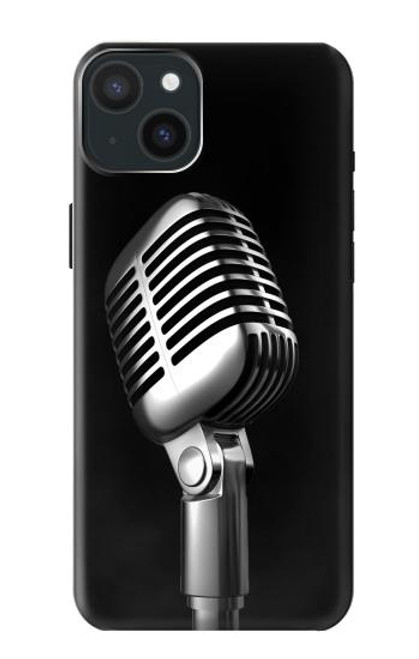 S1672 Retro Microphone Jazz Music Case For iPhone 15 Plus