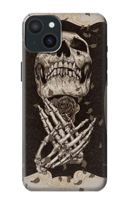 S1676 Skull Rose Case For iPhone 15 Plus