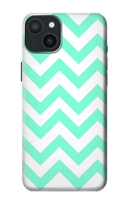 S1723 Mint Chevron Zigzag Case For iPhone 15 Plus