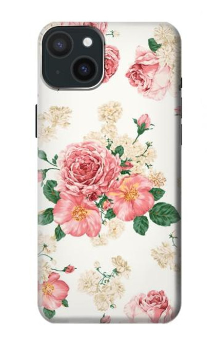 S1859 Rose Pattern Case For iPhone 15 Plus