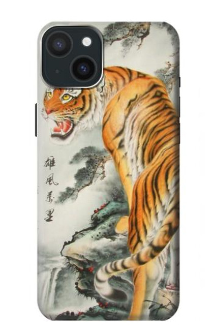 S1934 Chinese Tiger Painting Case For iPhone 15 Plus
