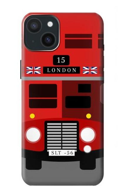 S2058 England British Double Decker Bus Case For iPhone 15 Plus