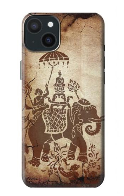 S2102 Thai Art Buddha on Elephant Case For iPhone 15 Plus
