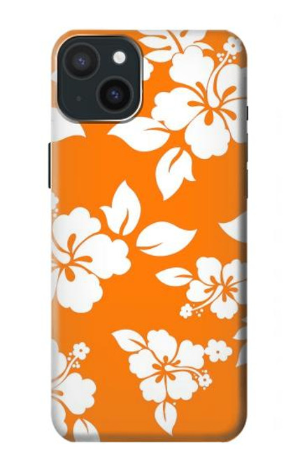 S2245 Hawaiian Hibiscus Orange Pattern Case For iPhone 15 Plus