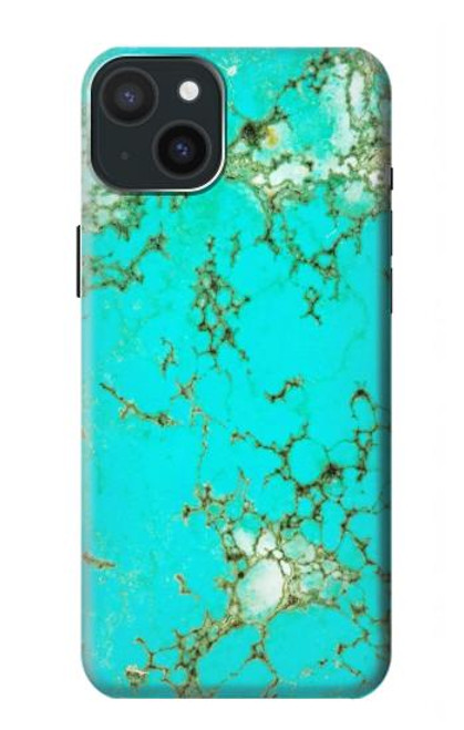 S2377 Turquoise Gemstone Texture Graphic Printed Case For iPhone 15 Plus