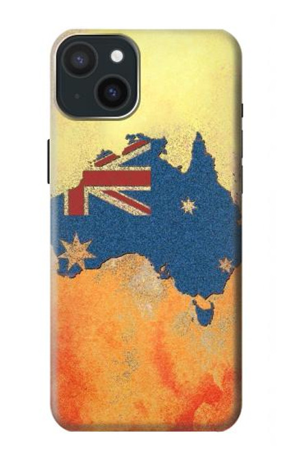 S2494 Australia Flag Map Rock Texture Case For iPhone 15 Plus